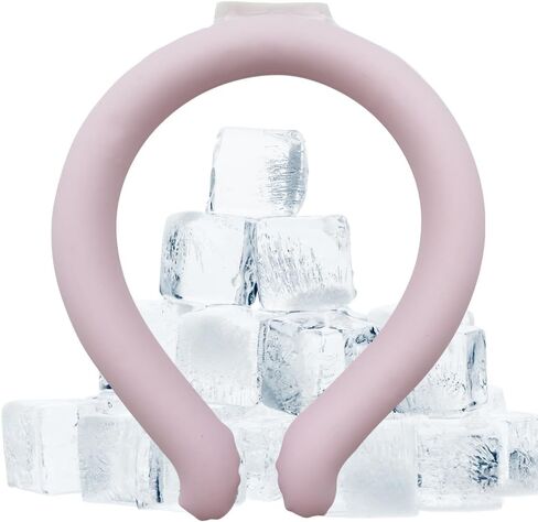 Neck Cooling Tube, Neck Cooler Ring, Neck Cold Pack, Reusable Neck Cooler, Heat Cooling Collar, Summer Heat Relief for Hot Flashes and Fever (Blue L Diameter-7.87inch) in Saudi Arabia
