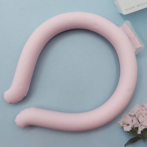Neck Cooling Tube, Neck Cooler Ring, Neck Cold Pack, Reusable Neck Cooler, Heat Cooling Collar, Summer Heat Relief for Hot Flashes and Fever (Blue L Diameter-7.87inch) in Saudi Arabia