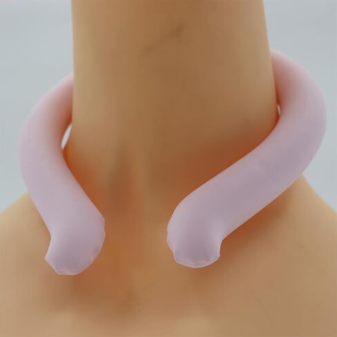 Neck Cooling Tube, Neck Cooler Ring, Neck Cold Pack, Reusable Neck Cooler, Heat Cooling Collar, Summer Heat Relief for Hot Flashes and Fever (Blue L Diameter-7.87inch) in Saudi Arabia
