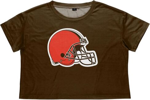 FOCO Men's NFL Team Logo Ladies Fashion Crop Top Shirt in Saudi Arabia
