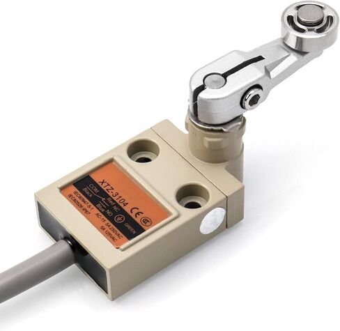 QWORK Waterproof Limit Switch TZ-3104 with Roller Lever Plunger, 2 Pack - Momentary Action, SPDT 1NO+1NC, Including 3m Cable in Saudi Arabia