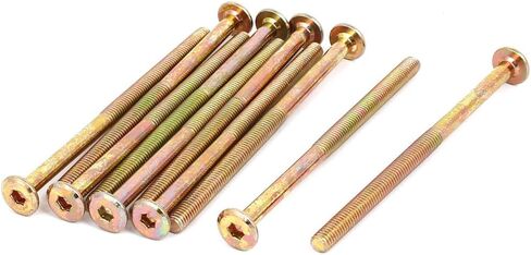 uxcell M6x100mm Flat Hex Socket Head Hexagon Furniture Bolts Connector Fastener 10pcs in Saudi Arabia