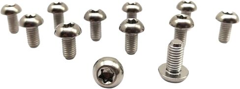 RISON مسامير التيتانيوم M5x10mm التيتانيوم زر توركس رئيس الترباس المسمار M5 مسامير دراجة قرص الفرامل العالمي قوس قزح نجمة جولة رئيس Ti بولت لMTB والدراجات النارية حزمة من 6 in Kuwait
