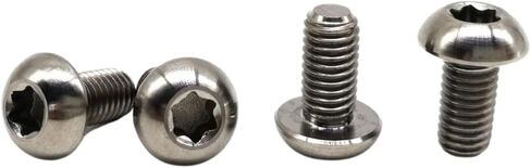 RISON مسامير التيتانيوم M5x10mm التيتانيوم زر توركس رئيس الترباس المسمار M5 مسامير دراجة قرص الفرامل العالمي قوس قزح نجمة جولة رئيس Ti بولت لMTB والدراجات النارية حزمة من 6 in Kuwait