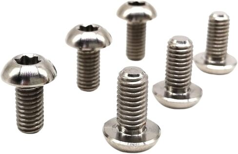RISON مسامير التيتانيوم M5x10mm التيتانيوم زر توركس رئيس الترباس المسمار M5 مسامير دراجة قرص الفرامل العالمي قوس قزح نجمة جولة رئيس Ti بولت لMTB والدراجات النارية حزمة من 6 in Kuwait