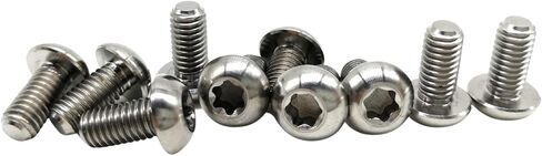 RISON مسامير التيتانيوم M5x10mm التيتانيوم زر توركس رئيس الترباس المسمار M5 مسامير دراجة قرص الفرامل العالمي قوس قزح نجمة جولة رئيس Ti بولت لMTB والدراجات النارية حزمة من 6 in Kuwait