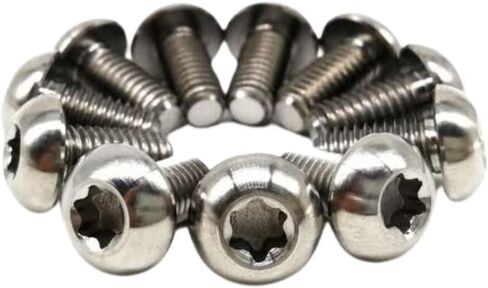 RISON مسامير التيتانيوم M5x10mm التيتانيوم زر توركس رئيس الترباس المسمار M5 مسامير دراجة قرص الفرامل العالمي قوس قزح نجمة جولة رئيس Ti بولت لMTB والدراجات النارية حزمة من 6 in Kuwait