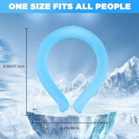 Comfpet Neck Cooling Tube, Wearable Neck Cooler for Hot Summer, Hands Free Cooling Neck Wrap for Outdoor Workers, Sports, Relief Hot Flashes, Freeze Below 64°F(Blue) in Kuwait