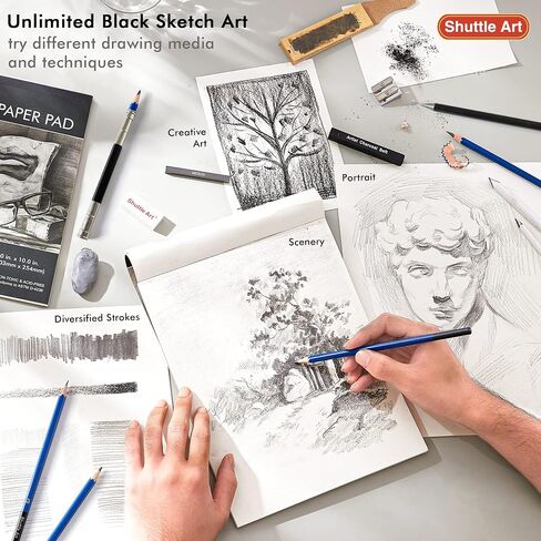 مجموعة ادوات رسم شاتيل ارت 103 قطعة، مجموعة اقلام رسم ورسم مع اقلام رصاص ملونة، اقلام رسم واقلام جرافيت في شنطة محمولة، لوازم رسم للاطفال والكبار والفنانين in Kuwait