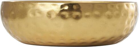 Deco 79 Metal Decorative Candle Mediterranean Fig Scented Hammered 20 oz 3 Wick Aromatherapy Candle with White Wax, Wax Aromatherapy Candle 7" x 7" x 2", Gold in Saudi Arabia