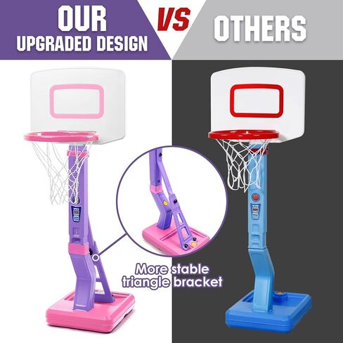 SUPER JOY Toddler Basketball Hoop Height Adjustable Kids Basketball Hoop for Indoor Outdoor Play Portable Basketball Goal Poolside Basketball Hoop for Swimming Pool Basketball Toy for Boys Girls in Saudi Arabia