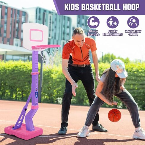 SUPER JOY Toddler Basketball Hoop Height Adjustable Kids Basketball Hoop for Indoor Outdoor Play Portable Basketball Goal Poolside Basketball Hoop for Swimming Pool Basketball Toy for Boys Girls in Saudi Arabia