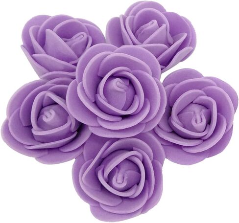 Artificial Flowers 100PCS 3CM Mini Fake Roses for DIY Wedding Bouquets Centerpieces Party Baby Shower Home Decorations (Red) in Kuwait