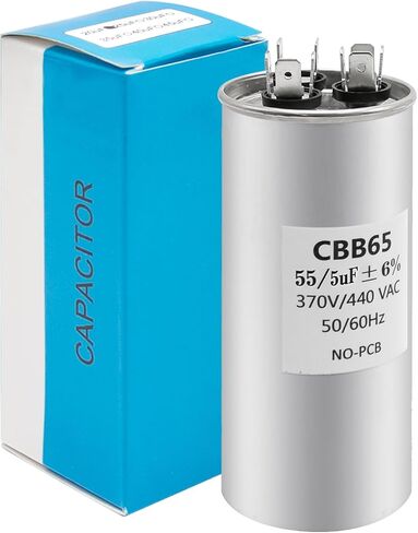 35+5uF 35 5 MFD ±6% 370V/440V Dual Run Start Round A/C Capacitor CBB65B Air Conditioner Capacitors for AC Unit Fan Motor Start or Heat Pump or Condenser Straight Cool in Saudi Arabia