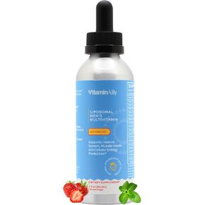 Liposomal Men's Liquid Multivitamin Drops | NON-GMO | Sugar Free | Gluten Free | 30 Day Supply | Supports Immune system, Muscle health, Cellular energy production