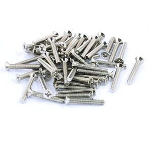 uxcell 50pcs M3x20mm Stainless Steel Countersunk Flat Head Phillips Machine Screws Bolts