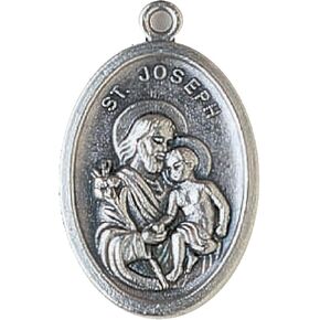 Catholic Saint Medal - Bulk Pack of 10 (Saint Joseph) jump ring included