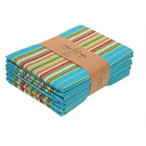 Urban Villa Christmas Kitchen Towels Waffle Stripes Dish Towels 280 GSM Solid Color Set of 6 Kitchen Towels Highly Absorbent 100% Cotton Sized 20X30 Inches Mitered Corners Kitchen Hand Tea Towels