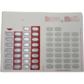 30 Day Single Dose Cold Seal Medication Blister Pack, Just Fill and Seal Disposable Blisters for Pill, Medicine and Vitamins (6 Pack)