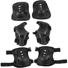 Kisangel 6pcs Adult Scooter Skate Accessories Bicicletas para Adultos Elbow Guard Riding Knee Guard Gear Kids Protective Gear Elbow Pads Skateboard Protective Gear Ice Skates Bike Set Child