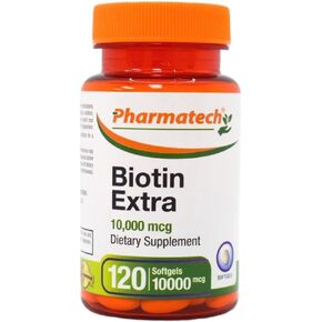 Biotin Vitamin for Hair Growth, Biotin 10000mcg, Improves Skin and Nails Quality, Vitamin B7, Supplement for women, Gluten Free, 120 Softgels