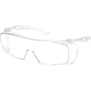 Pyramex Cappture Over Prescription Safety Glasses, Clear H2MAX Anti-Fog Lens w/Rubber Gasket
