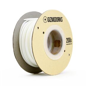 Gizmo Dorks PETG Filament for 3D Printers 3mm (2.85mm) 200g, White