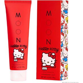 معجون أسنان MOON x Hello Kitty® Pink، نظيف، نباتي، خالي من الفلورايد، نكهة الفراولة والنعناع للنفس المنعش، 4.2 أونصة in Kuwait