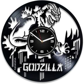 Kovides King of Monsters Vinyl Clock Movie Wall Clock Large Birthday Gift Vinyl Record Wall Clock Xmas Gift