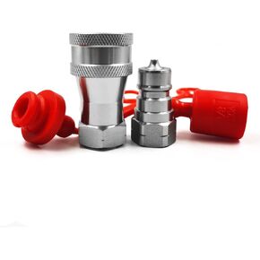 3/8" NPT Thread ISO 7241-1 Series A Hydraulic Quick Disconnect Coupling/Quick Coupler set with dust caps