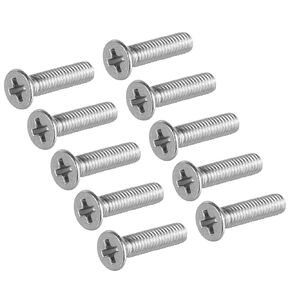 uxcell M3x12mm Flat Head Machine Screws, Phillips Cross Screw, 304 Stainless Steel, Fasteners Bolts 100Pcs