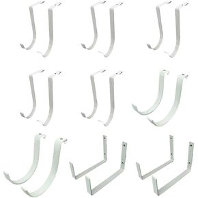 SafeRacks Deluxe Accessory Hook Package for Garage Storage - Heavy Duty Steel Utility Hangers for Wall Mount - Organize Tools, Ladders, Bikes - White