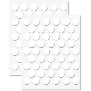 White Self-Adhesive Screw Hole Stickers - 24 pcs. 0.79 inch / 20 mm Peel Stick Dust Proof Tape, Water Resistance PVC Caps for Wood Cabinets, Furniture, Drawer, Wardrobe, Kitchen, Table