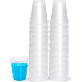 PLASTICPRO 3 oz Disposable Plasic Clear Drinking Cups [100 Count]