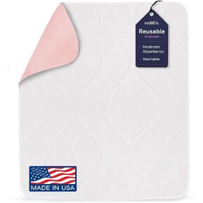 Incontinence Bed Pads Washable - Reusable Waterproof Bed Pads - Soft and Leak Proof Chucks - Moderate Absorbent Pee Pads for Adults - Withstands Extensive Washing - 18" x 24" - 1 Pack