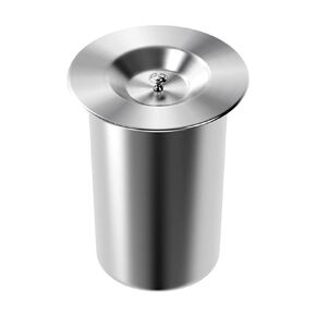 9L /2.3Gal Kitchen Cabinet Countertop Built-in Stainless Steel Trash Can, Embedded Trash Bin Trash Chute with Lid, (9L Set Sliver)