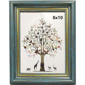 8x10 Picture Frames Blue. Picture 8x10 inch. Frames 10x12. Desktop Display Mount on The Wall.Plexiglass Panel(not Glass),Transparent Plastic Packaging(not Carton Packaging).