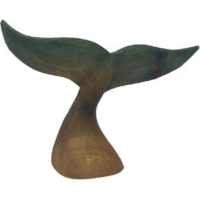 Beachcombers B22209 Wood Carved Whale Tail, 6-inch