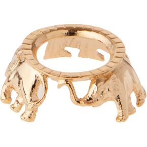 Bard's Gold-toned Egg Stand/Holder, Elephants, 0.875" diameter (Fits Hen Sized Eggs)