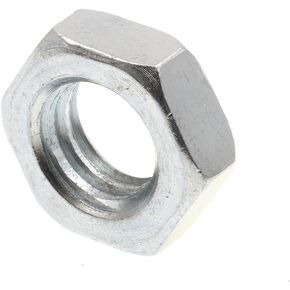 Prime-Line 9075904 Hex Jam Nuts, 7/16 In.-14, A563 Grade A Zinc Plated Steel (50 Pack)