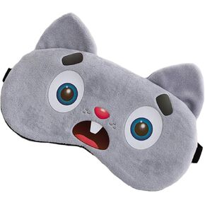 Fxaelian Cute Cartoon Novelty Animal Panda Eye Mask for Sleeping Short Plush Sleep Mask Sleping Mask Blindfold Eye Cover for Women Kids Adult Girls Boys White