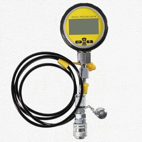 10000PSI Digital Hydraulic Pressure Test Coupling Kit Hydraulic Pressure Gauge Kit for Excavator Construction Machinery 1 Gauge 1 Test Hose 2 Couplings 700BAR/70Mpa