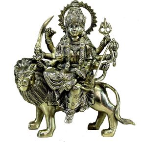 eSplanade Brass Maa Durga/MATA Rani Idol, Statue, moorti, murti for Home Mandir and Home Decor (8.5 Inches)