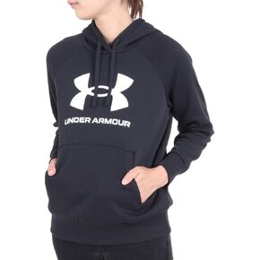 Under Armour Women's Plus Size Rival Fleece Big Logo Hoodie, (001) Black / / White, 1X in Kuwait