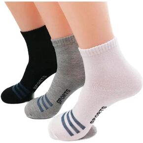 LOTUS Women Quarter Crew Cotton Heel Athletic Running Cushion Breathable Moisture Control Mesh Ventilating Comfort Fit Everyday Socks (3 Pairs)