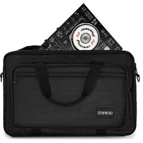 ITHWIU DJ Controllers Padded Carrying Case Suitable for DDJ FLX4, DDJ SB SB3 400 RB, Hercules DJ Control Inpulse 300, L 20.5 X W 12.5 X H 2.75 inches, Black