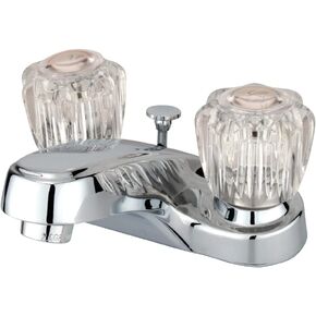 Kingston Brass KB162 Americana Center Set Bathroom Faucet with ABS Pop-Up Drain, 4", Polished Brass