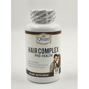 Hair Complex Pro Health - Natural Hair Growth & Thinning Prevention Supplement - Natural and Organic Formula - Grows Hair, Reduces Hair Loss & Regrows Hair - Vegan and Non-GMO - Made in USA – 60 Tabs