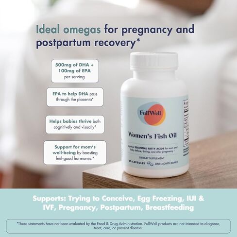 FullWell Fertility Booster, for Both Men & Women Trying to Conceive, Optimal Preconception Health to Support Quality, Made with CoQ10, NAC & Ashwagandha, Vegan, Non-GMO, 30 Servings in Saudi Arabia