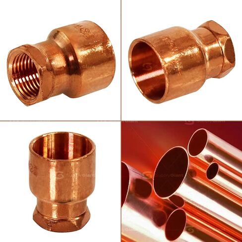 DDGA0120-5 Female Adapter Reducing Fitting Sweat x FIP Connections, 1/2 X 1/4, Copper in Saudi Arabia